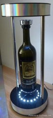 electro magnetic levitation and rotation wine base with LED