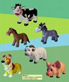 9" cartoon farm animals 1