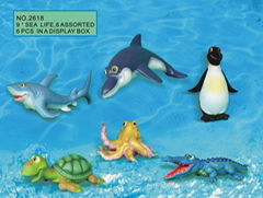 9" cartoon sea animals