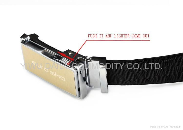 hot selling fashion genuine leather belt with lighters wholesale for stock 2