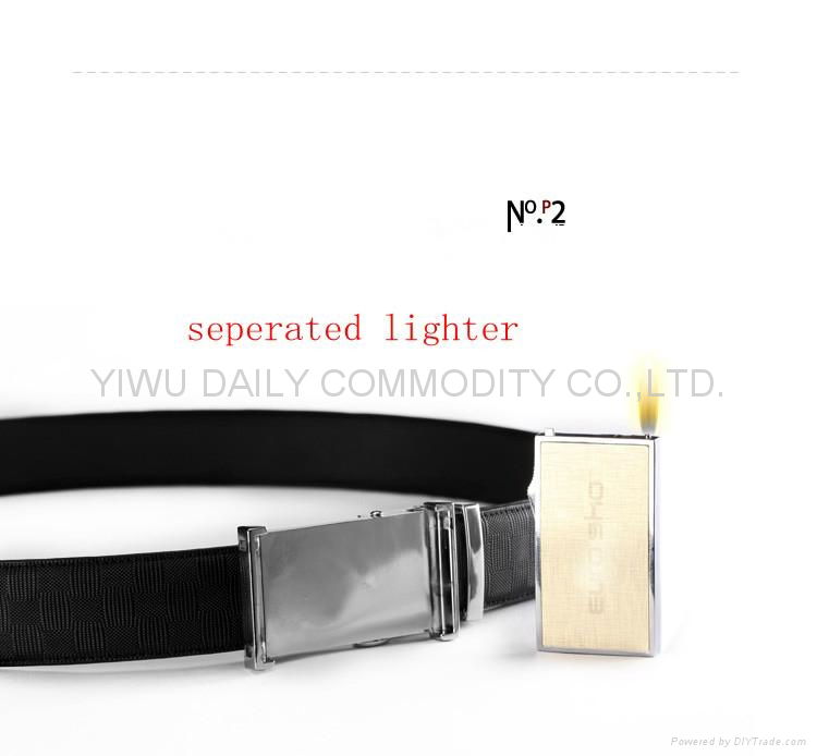 hot selling fashion genuine leather belt with lighters wholesale for stock 3