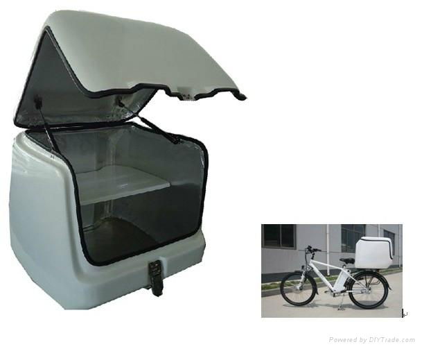 large volumn scooter rear box with gas spring 4