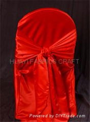 satin fitted chair cover