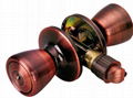 Cylindrical stainless steel (brass) whole knob locks