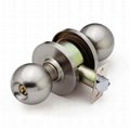 Cylindrical stainless steel (brass) whole knob locks 3