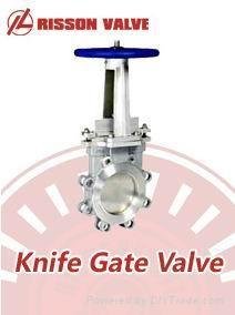 Knife gate valve with bonnet 2