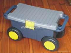 Plastic tool box with wheel/parts storage box/Hand tool box