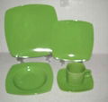 stock 20 pcs with glaze square dinner set 1