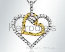 Heart Pendent With Diamonds