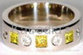 White diamond & Princess cut Diamond Ring 1