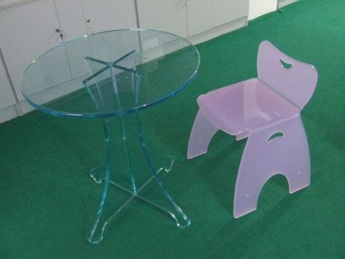 Acrylic chair, Acrylic table 2