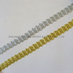 Gold/silver Metallic Lace Trim
