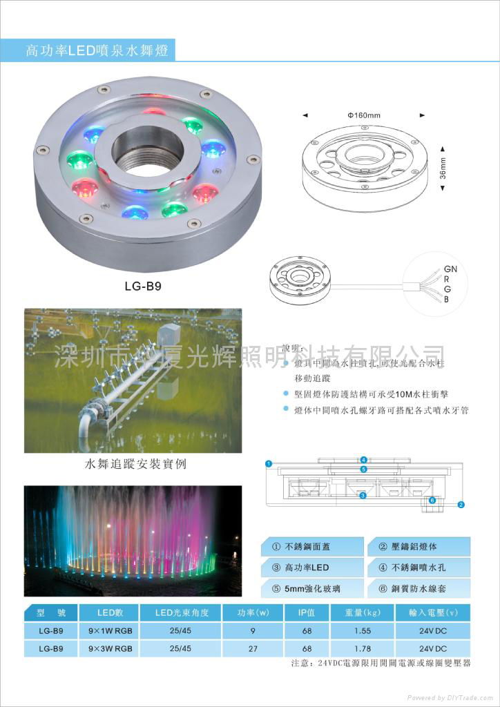 不锈钢304水下灯 2