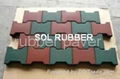 Dogbone rubber paver Interlock outdoor