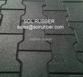 Dogbone rubber paver Interlock outdoor used tile 4