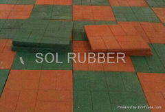 Playground rubber tiles