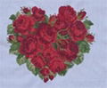 Cross-stitch finished products for Wall Hanging  (Rose Heart )