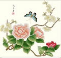 Cross-stitch finished products for Wall Hanging (Peony and Pear blossom ) 1