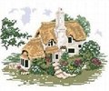 Cross-stitch finished products for Wall Hanging(Cottages ) 1