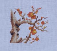 Cross-stitch finished products for Wall Hanging (Plum )