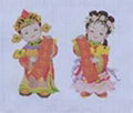 Cross-stitch (Boy and Girl Attendants of Fairies) 1