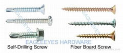 Steel and Stainless steel self-drilling / chipboard screws