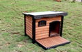 Wooden Dog House pet bed with BALCONY