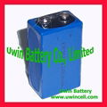 lithium 9V battery 1200mah 1