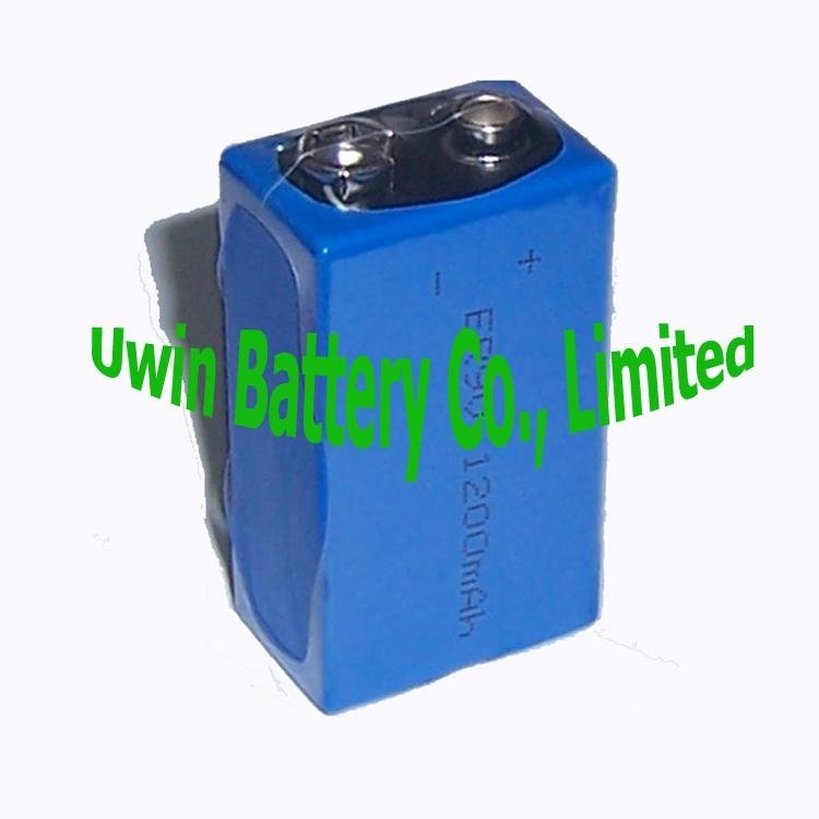 lithium 9V battery 1200mah 2