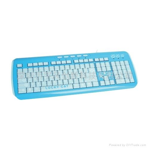 the blue keyboard