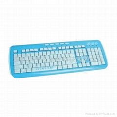 the blue keyboard