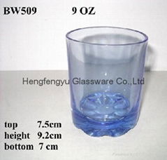 blue tumbler glass