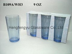 blue drink tumbler glass