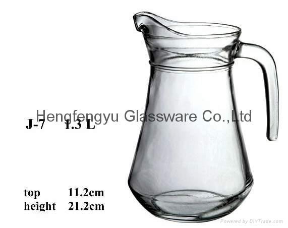 pressed glass water jar 4