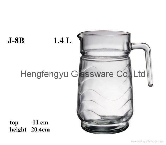 pressed glass water jar 5