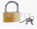 Globe Brand Light Brass Padlock