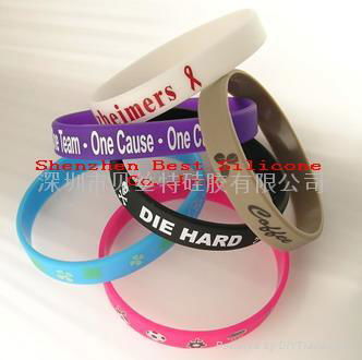 Silicone bracelet，silicone wristband 5