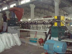 500kg PE PP flake two rank, strand cutting pelletizing machine