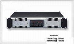 4 CH switching power amplifier, 2200Wx4 at 4 ohms