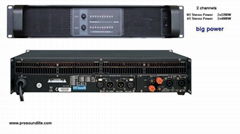 2 channels switching power amplifier, 2200Wx2, 8ohms 