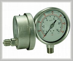 All staineless steel bayonet oiled pressure gauge