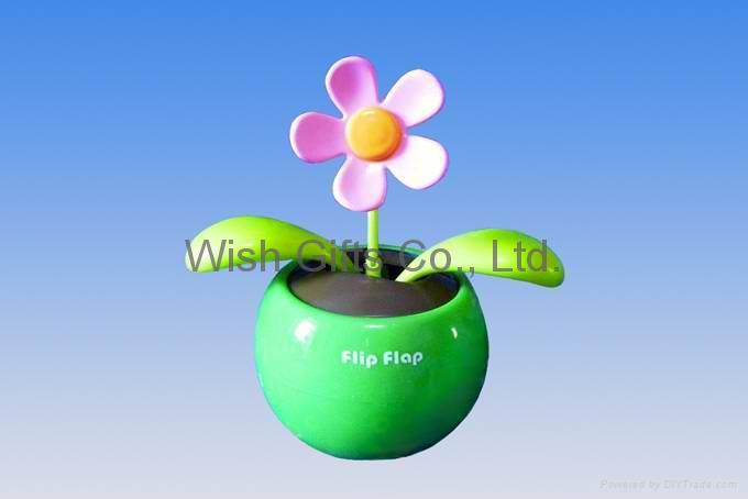 Solar Dancing Flower with mini apple pot 2