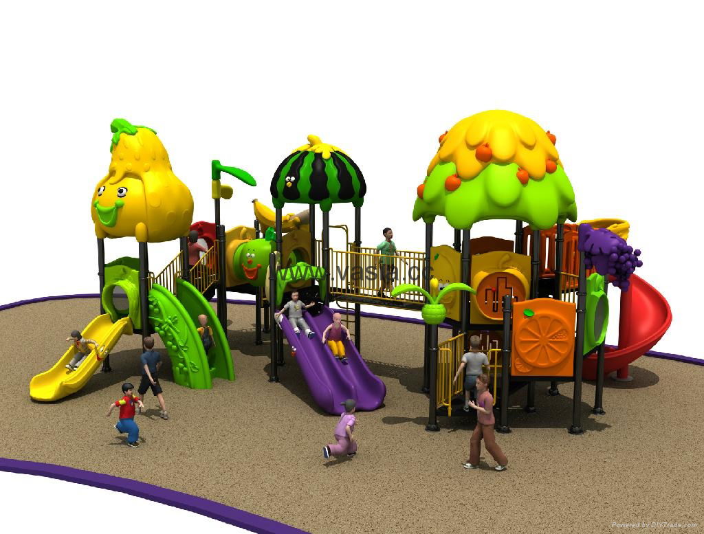 Plastic slide playground