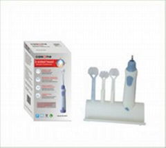 3-sided head electric toothbrush with dry battery 