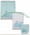  children towel set with appliqué animal characters1 2