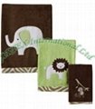  children towel set with appliqué animal characters1 3
