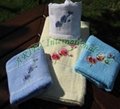 Embroidery bath towels
