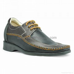 Lace-up brown height increasing shoes for men !