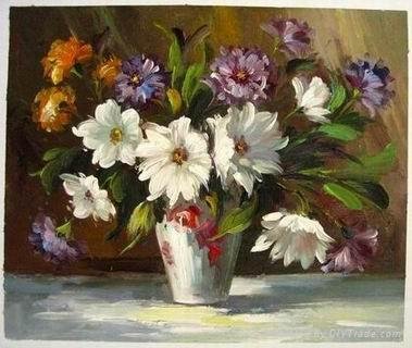  flower oil painting on canvas with LOW PRICE 3