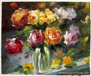  flower oil painting on canvas with LOW PRICE 4